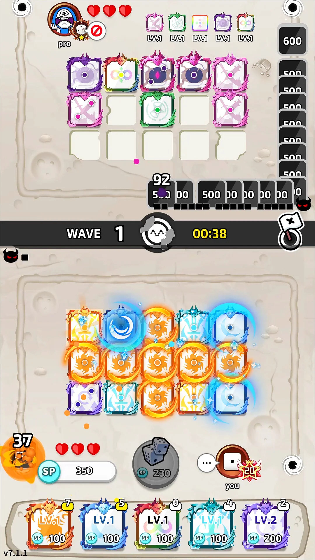랜덤 다이스 디펜스: PVP 타워 디펜스 인게임 화면 2